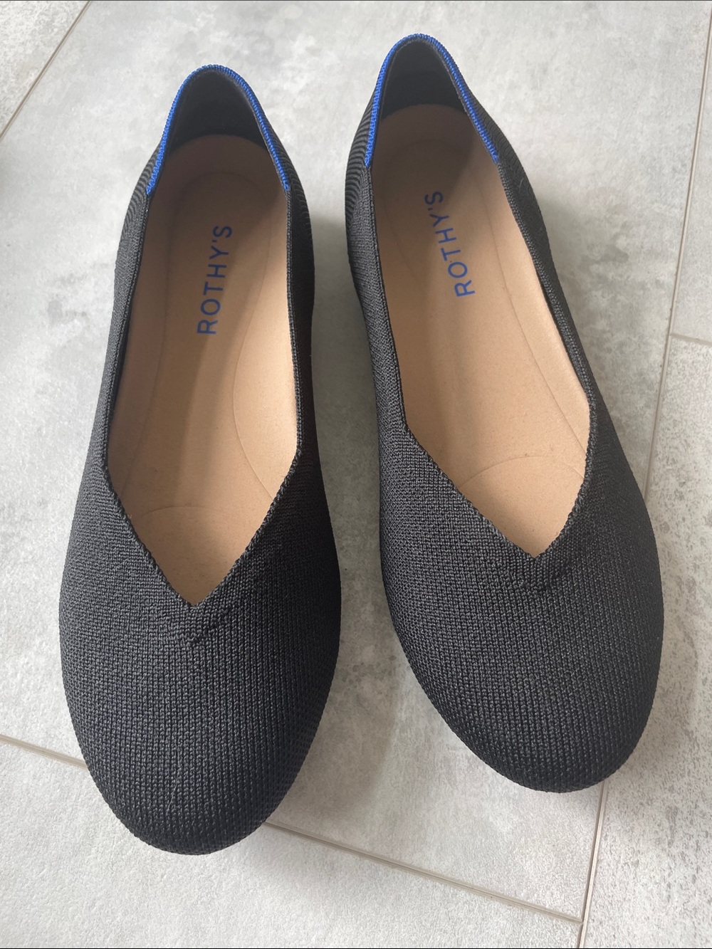 Like New Rothy’s The Daily Flat, Black Size 7
